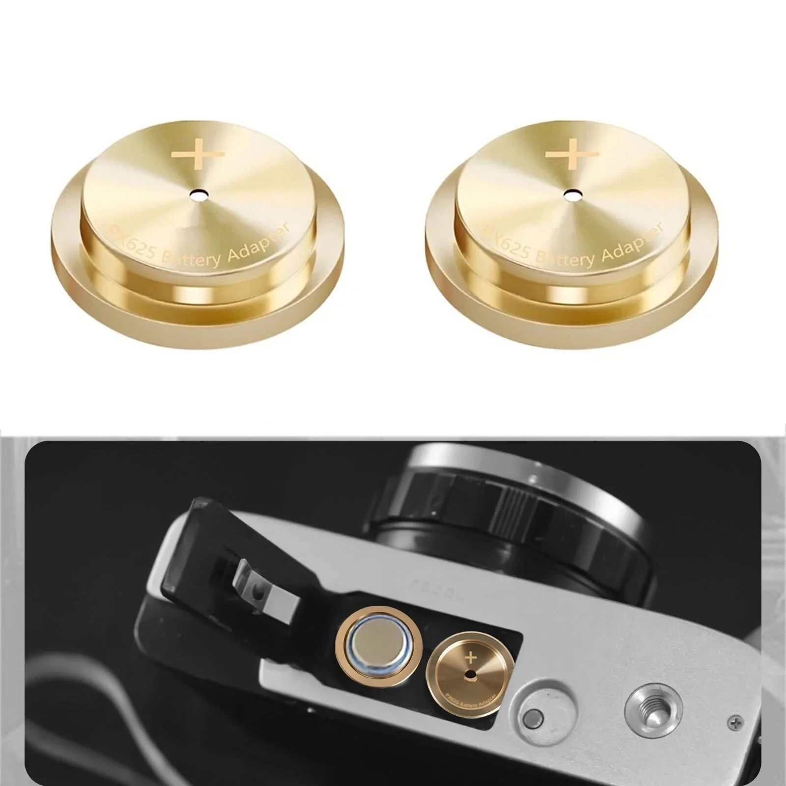 2PCS Long-Lasting Brass MR-9 PX625 PX13 Battery Adapter LR44