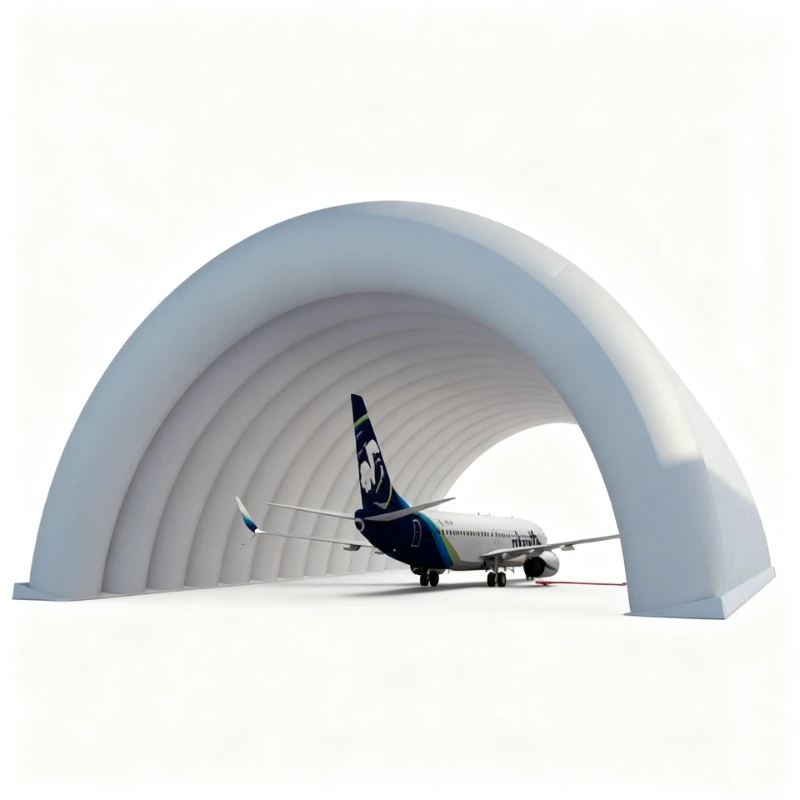 Large outdoor wear-resistant, cold-proof and wind-resistant mobile warehouse inflatable hangar tent air column thickened