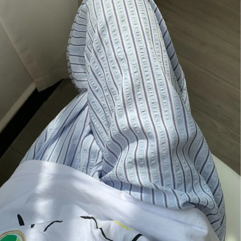 Slaapbroek Gestreepte huisbroek Dames Rechte broek Elastische tailleband Home Girl Pyjamabroek Plus Size