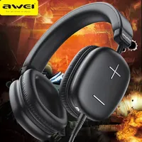 Wireless Bluetooth Headphones Sports Headset V5.3 300mAh Long Battery Life 40MM Horn Stereo Sound Eearphones With Mic Awei AT6