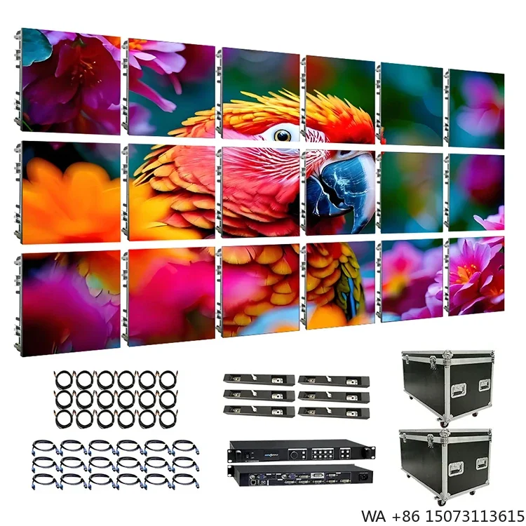 

5×3m Mobile LED Video Wall P2.6 P2.9 P3.9 500×1000mm for Concert Performance
