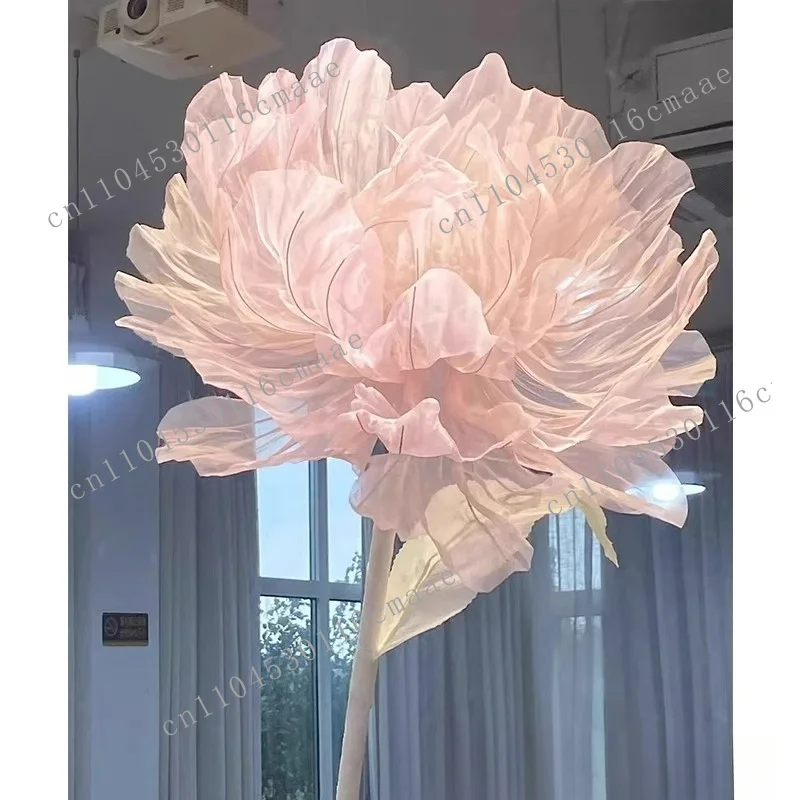 Peony flower simulation flower giant net safflower outdoor pink peony floral arrangement