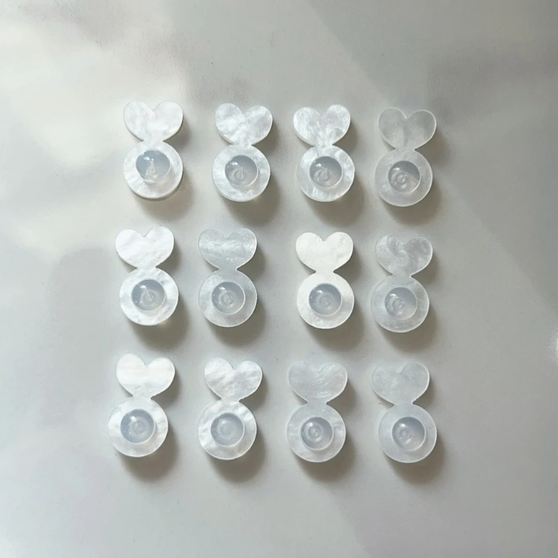 Pack of 6 White Earring Lifter Set Easy to Use Earplug Earring Clasps Supports XXFB