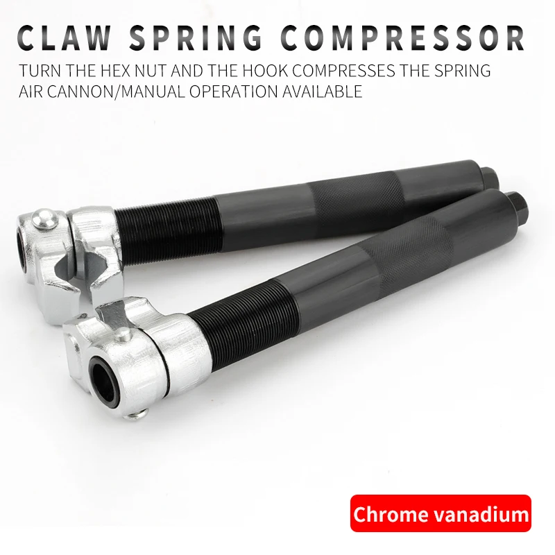 2Pcs Spring compressor wrench Claw-type Spring Remover Shock Absorber Disassembly Tool Special Tool for Auto Repairing