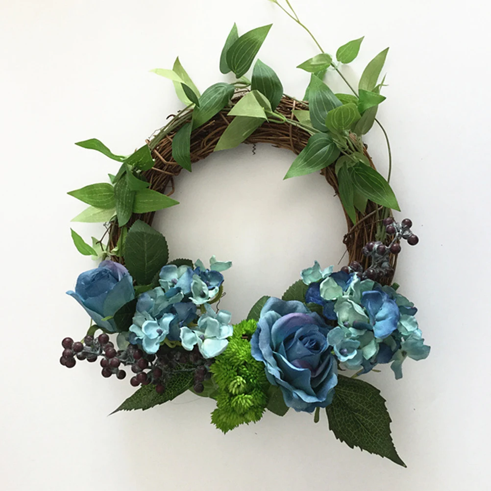 

Artificial Rose Garland Simulation Silk Flower Wreath Decor Wall Hanging Wedding Party Festival Home Garden Decoration