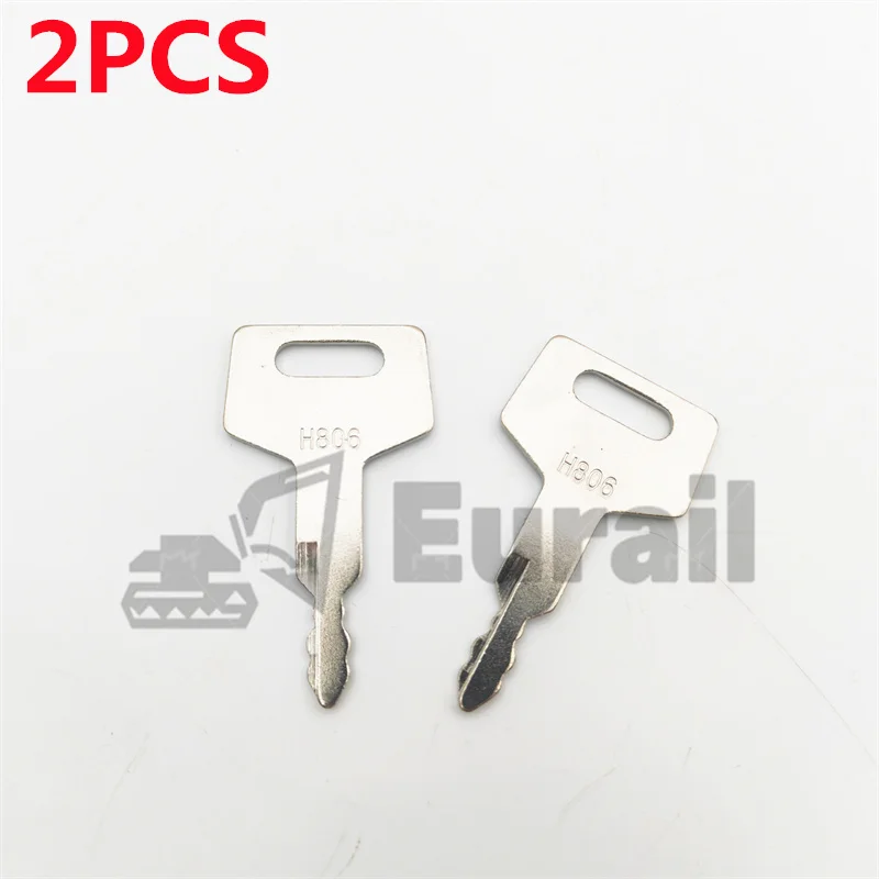 2Pcs H806 Key for Takeuchi Excavator & Track LoaderEasy To Use Practical Durable BU1698X2