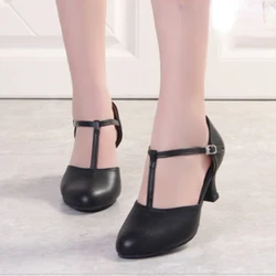 XIHAHA moda donna nero scarpe da ballo latino per le donne ragazze Tango sala da ballo estate confortevole striscia Pole Dance scarpe suola morbida