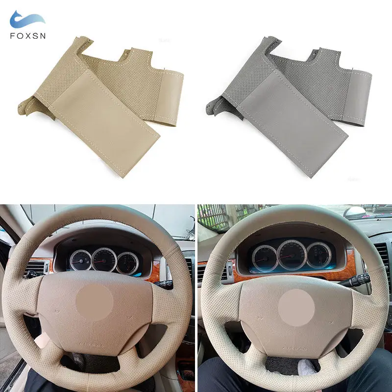 Car Interior Accessories Steering Wheel Cover Trim Hand Stitched Microfiber Perforated Leather For Buick Lacrosse 2006 2007 2008