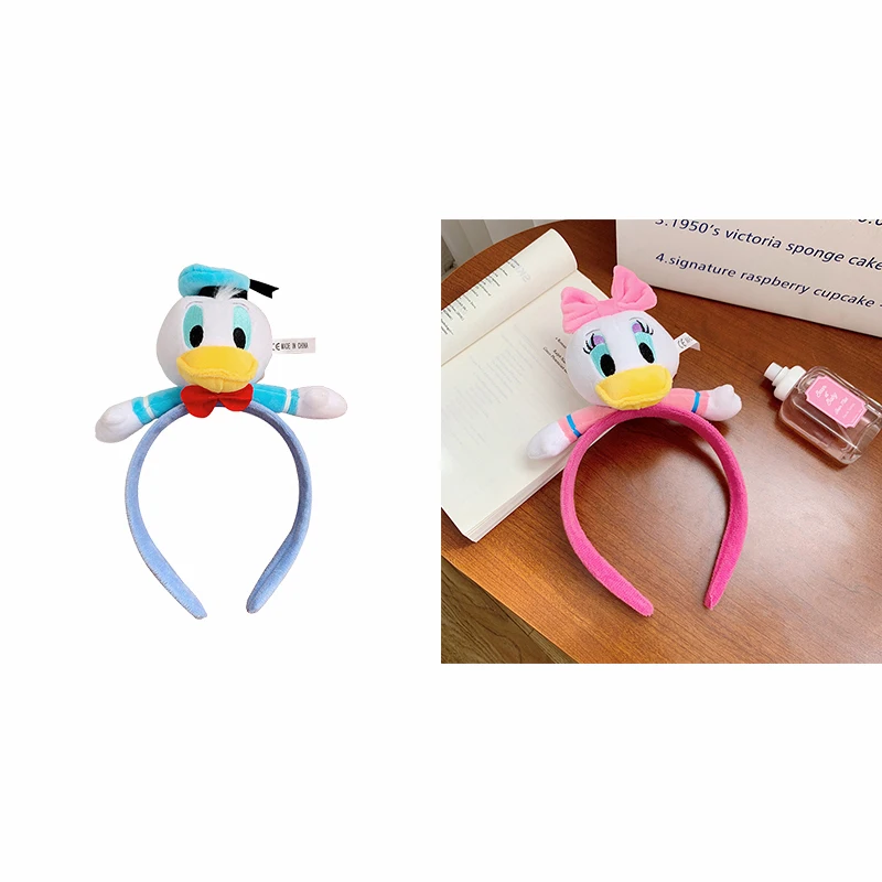 Disney Donald Duck Head Bands Baby Daisy Plush Doll Hair Bands Girls Cartoon Ears Hairband Kids Fall Winter Headband For Women