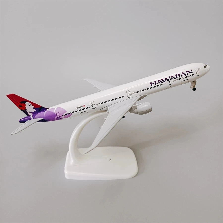 

20CM Toys Airplane Hawaiian 777 B777 Airplane Model Replica Alloy Material Souvenir Plane Toy with Landing Gear Wheels