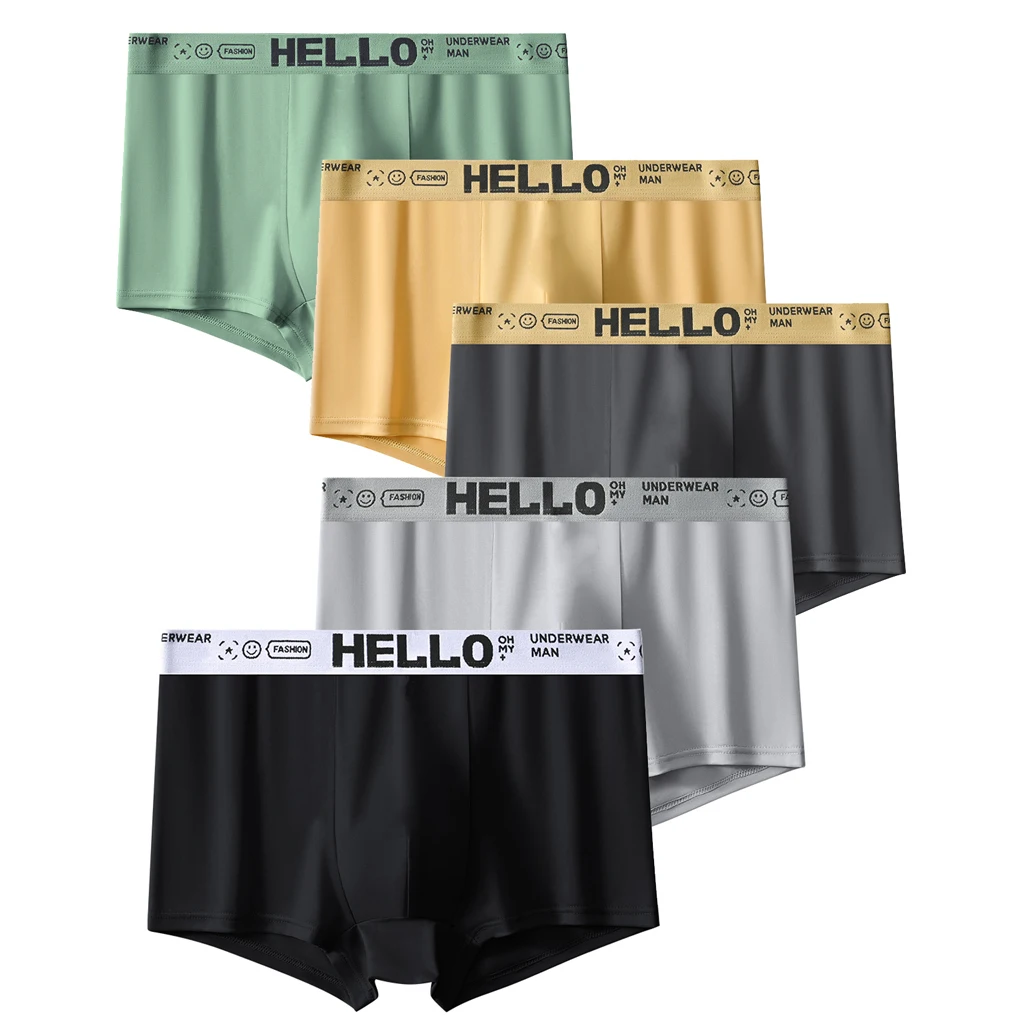 

5Pcs/pack Mens Underwear Male Boxers Sexy Underpants Comfortable Breathable Fashion Boys Panties Underwear Boxershorts Men