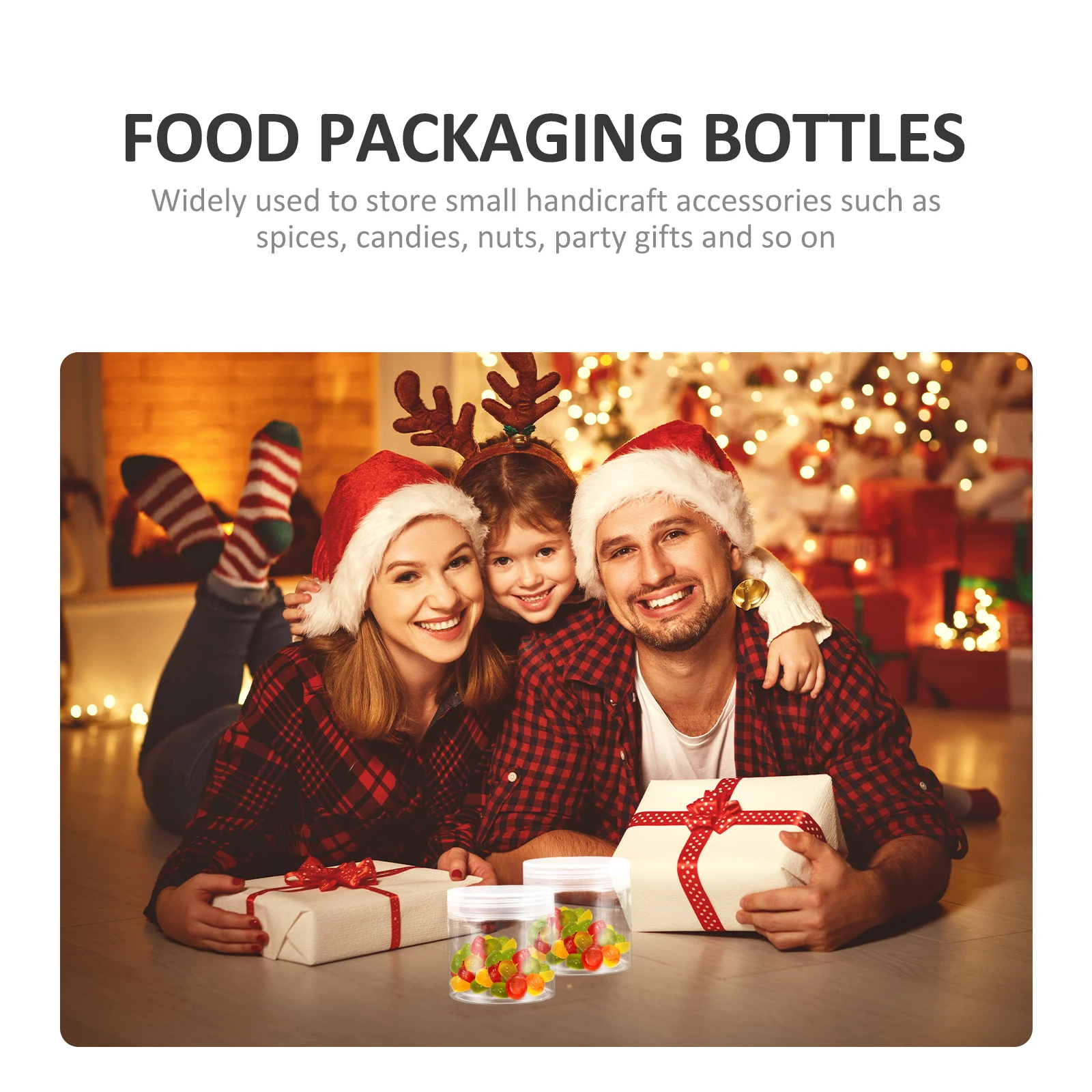 

20pcs Sealed Plastic Bottles Reusable Kitchen Containers Transparent Storage Travel 6 oz Food Packaging Wild Mouth