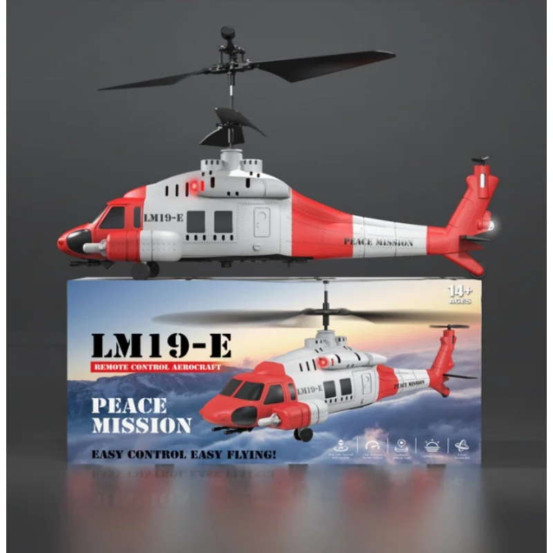 LM19-E Black Hawk 3.5-Way Helicopter With Projectile Fixed Altitude 3-Speed High And Low-Speed Children'S Rc Toy Christmas Gift