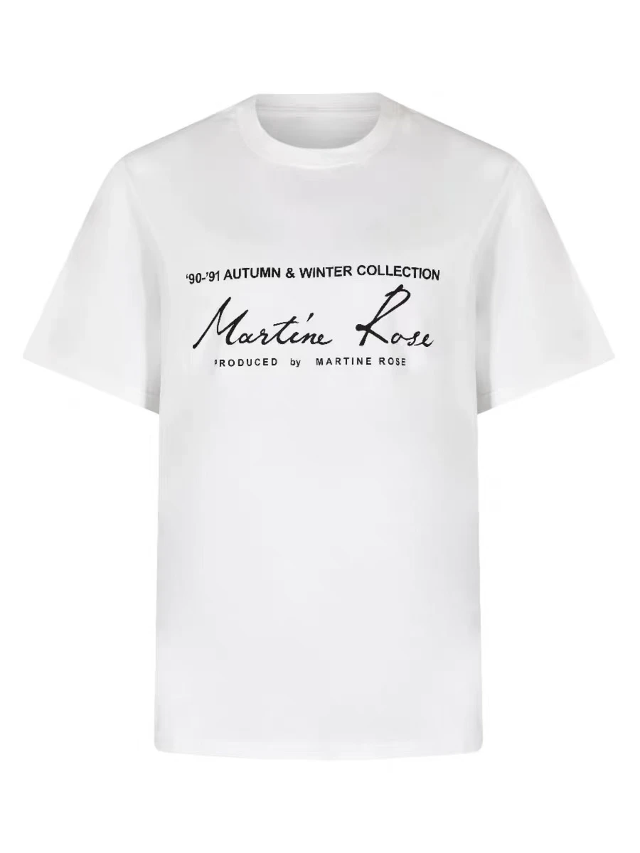 Martine Rose  Fashion Brand Men's and Women's Casual Cotton Printed Chest Letter Short Sleeve T-shirt, Mainstream Couple T-shirt