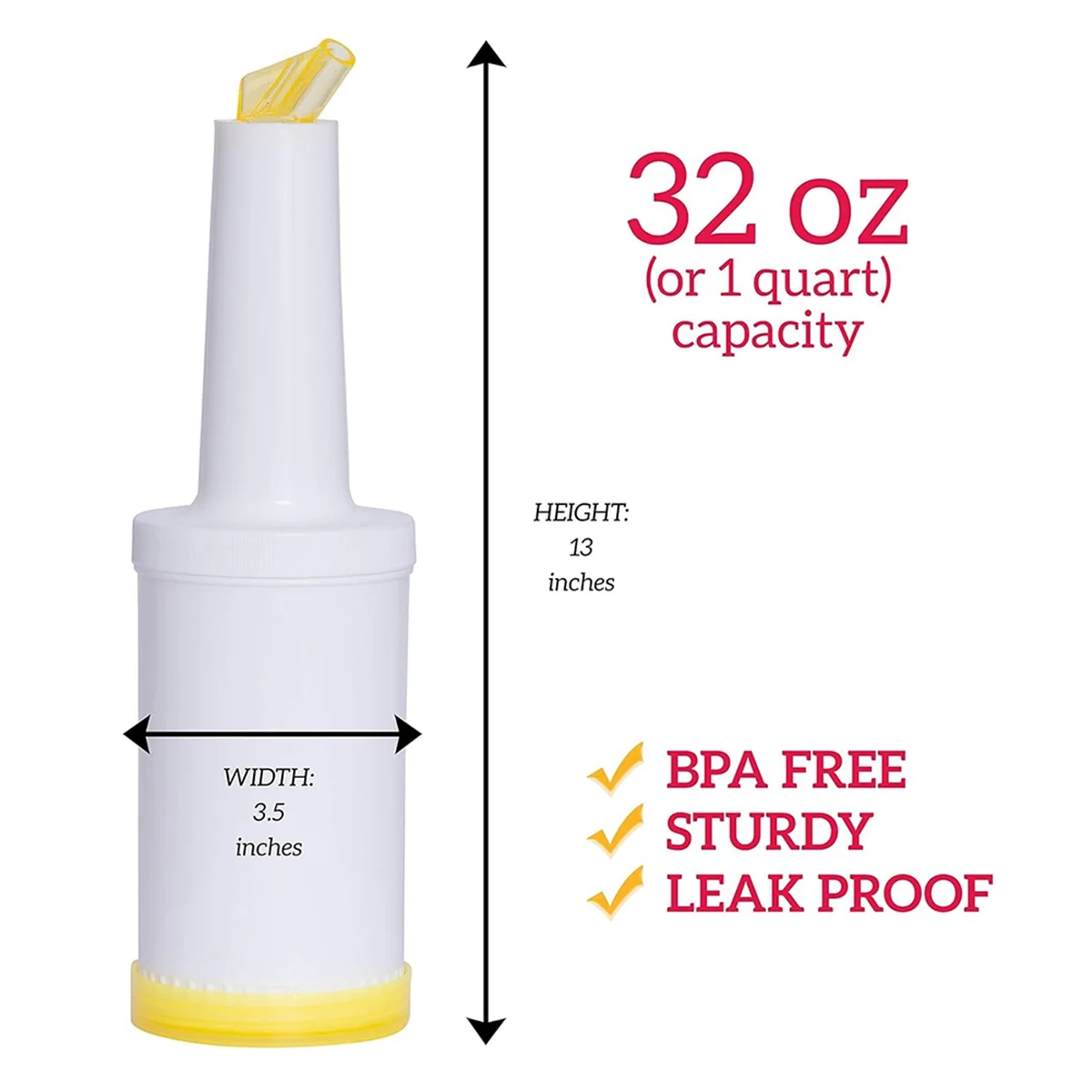 

A04I 4 Pack Bar Pour Colorful Juice Pouring Bottle Containers 34 Oz Plastic Juice Dispensers for Bar Home Kitchen Party
