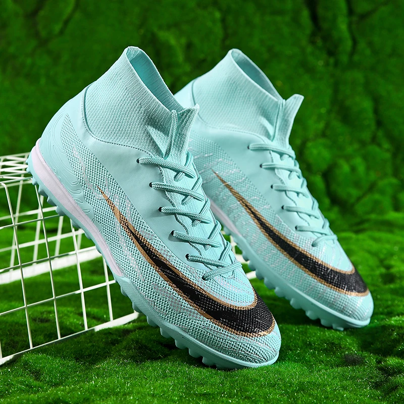 Men's Football Shoes High Quality Soccer Field Cleats Fast Football Tennis Boots Electroplated Sole Soccer Society Sneakers New