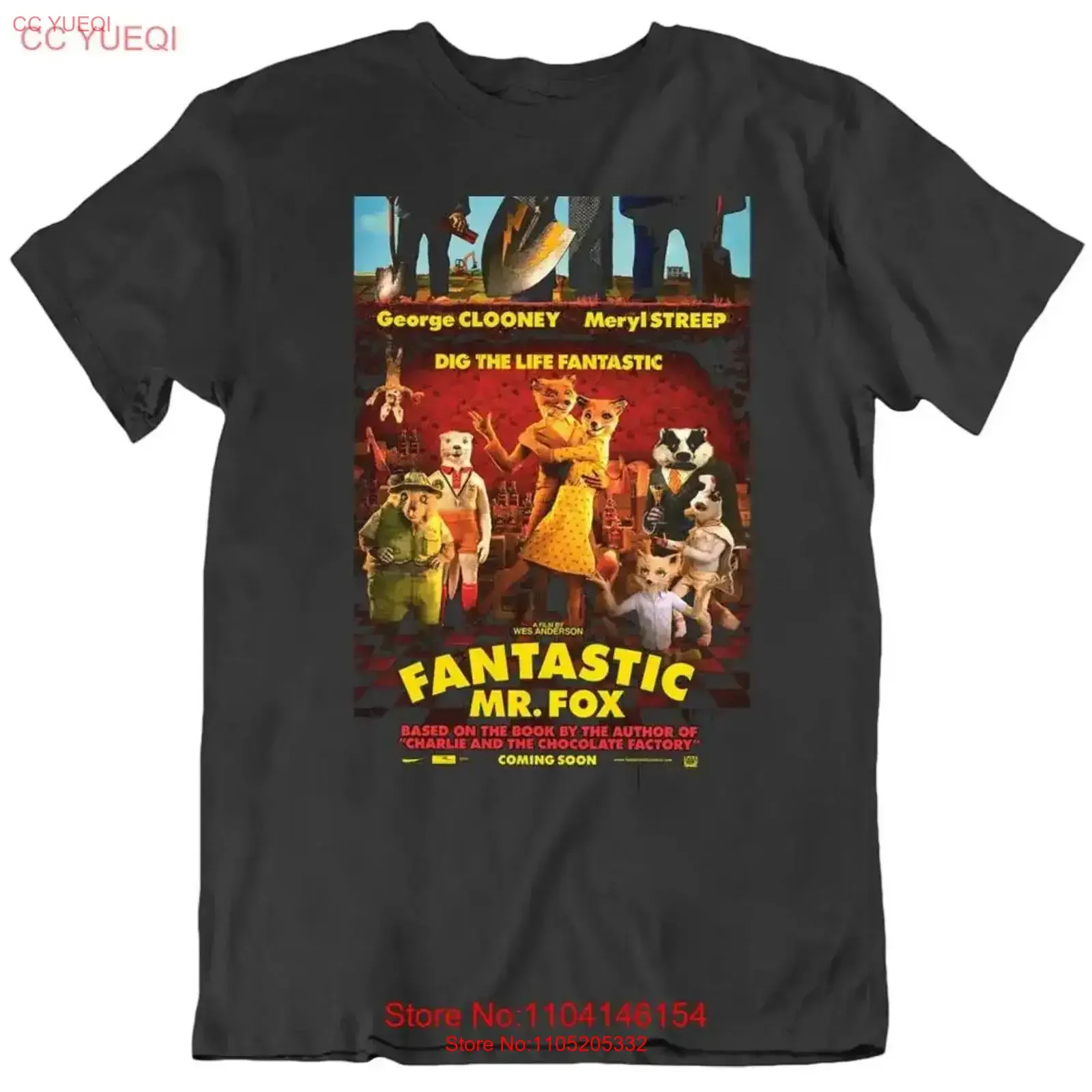 Fantastic Mr Fox Movie Poster Fan T Shirt vintage Washed Slightly Versatile Soft streetwear Top For Everyday Wear Breathable