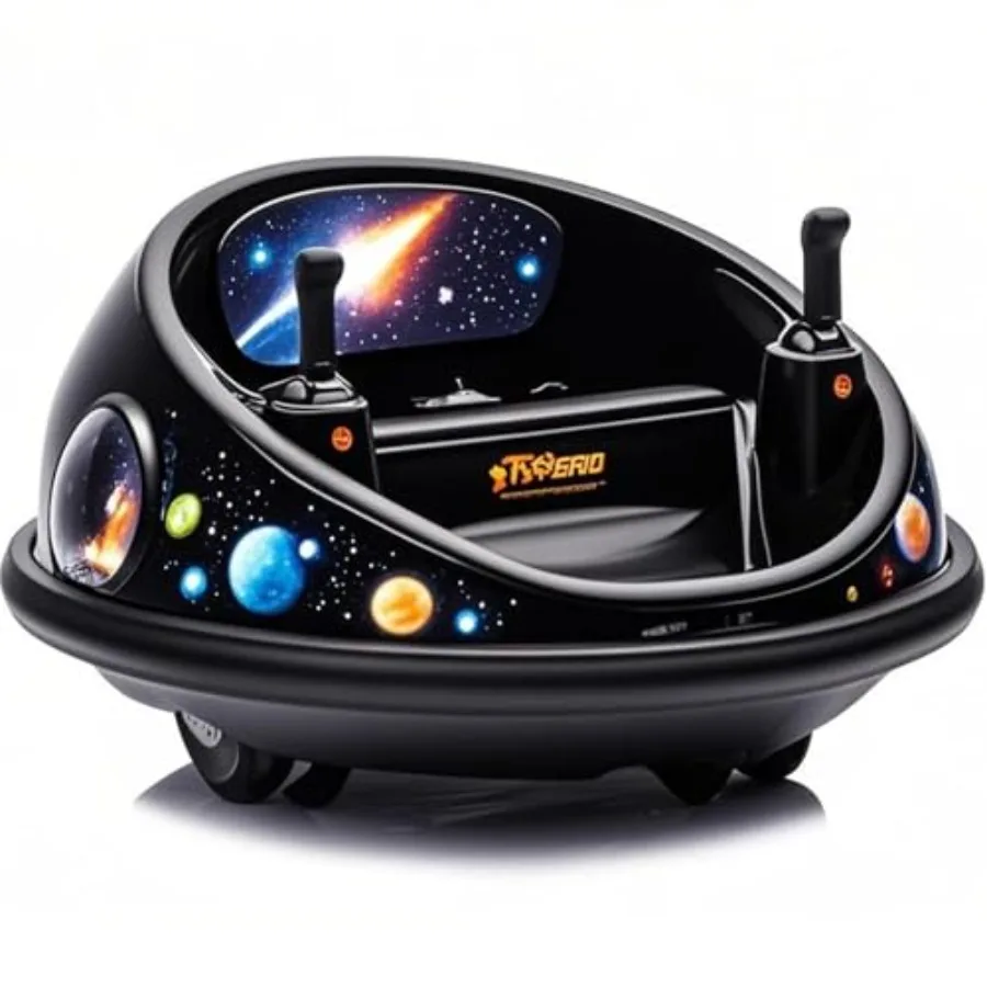 

Electric Bumper Car with Remote Control 360 Spinning Ride-on Vehicle Rechargeable Indoor Outdoor Amusement Car with LED Lights