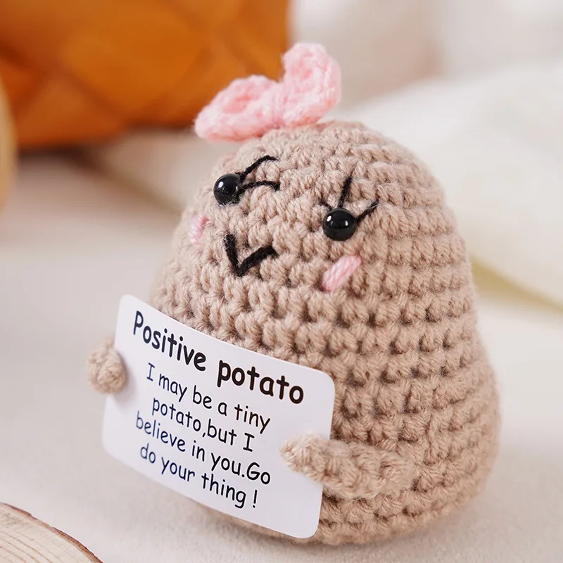 Personalized Big Butt Potato Cute Crochet Positive Potato Doll Home Room Decor Christmas Birthday Friends Party Decoration Gift