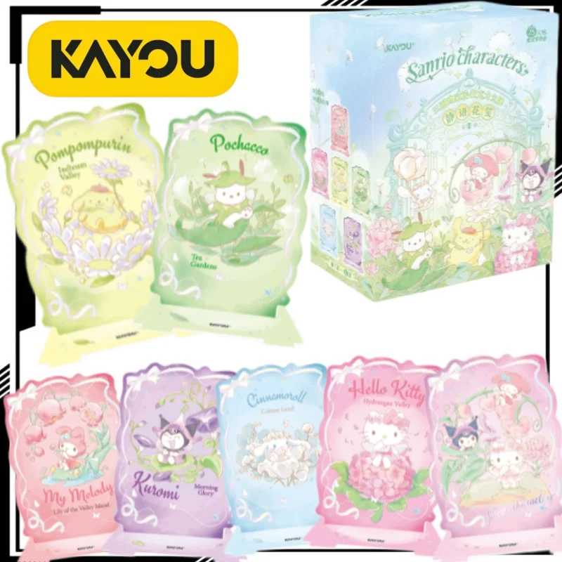 

KAYOU Official Sanrio Acrylic Desktop Ornament Cartoon Kuromi Quiet Flower Note Stand Anime Merchandise Holiday Gift Trendy Toy