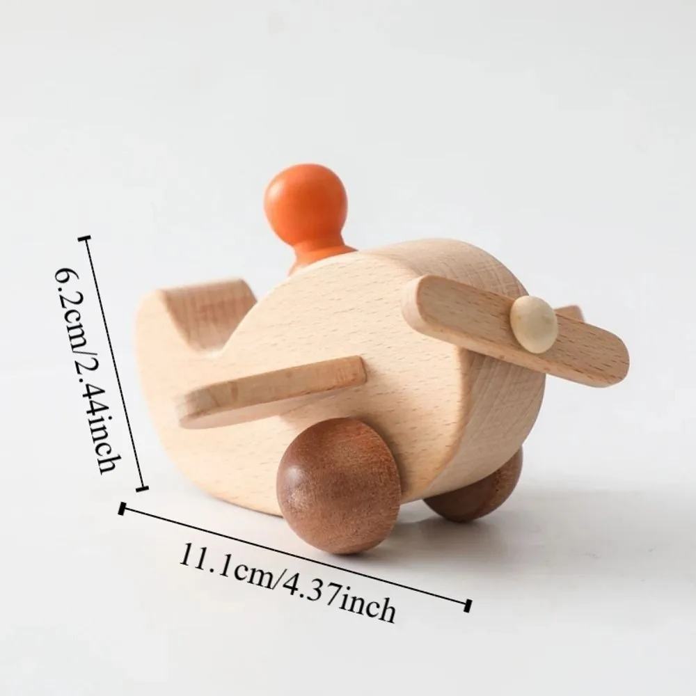 Houten vliegtuigen Beukenfiguren Afneembaar Vroeg onderwijs Simulatie Vliegtuigmodel Handgemaakte hersenspel Vliegtuigen Montessori speelgoed