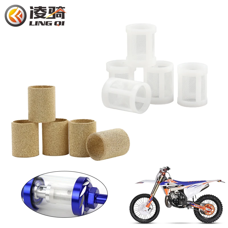 LINGQI Petrol Filtration Inline Oil Filter Net Tank Element for Motorcycle Car Scooter ATV Lawn Mower Fuel Filters Strainer