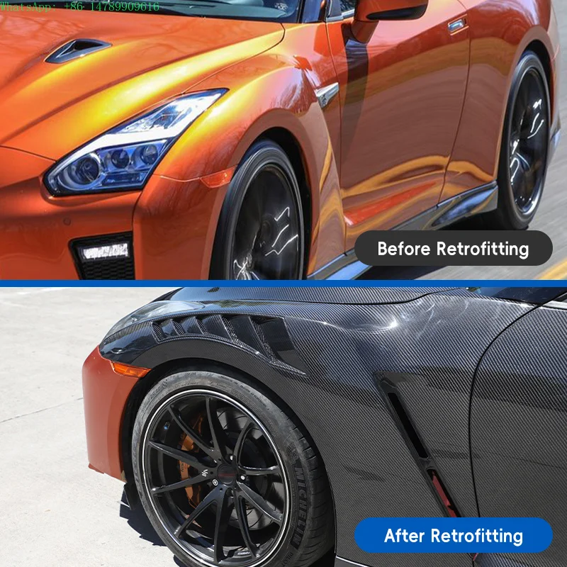 Customized Automotive Body Modification Kit2009-2015 Car Modification Upgrade Carbon Fiber Front Bumper Fender Mudguard Side Win