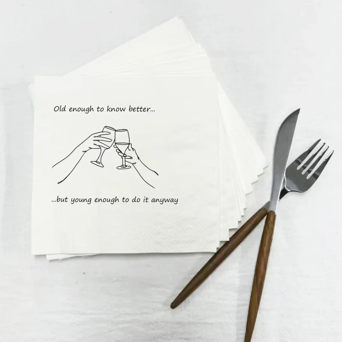 50pcs Funny Birthday Napkins, Humour Birthday Napkins, Cheers to 80, Cheers To Retirement, Friendship Female Girl, Friend Mum Hu