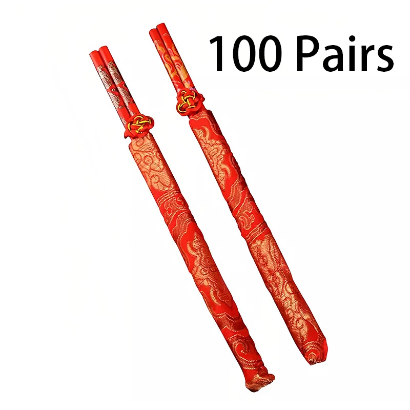 

100Pairs Wood Chinese Chopsticks Double Happiness Dragon And Phoenix Wedding Chopsticks Wedding Favor Gift