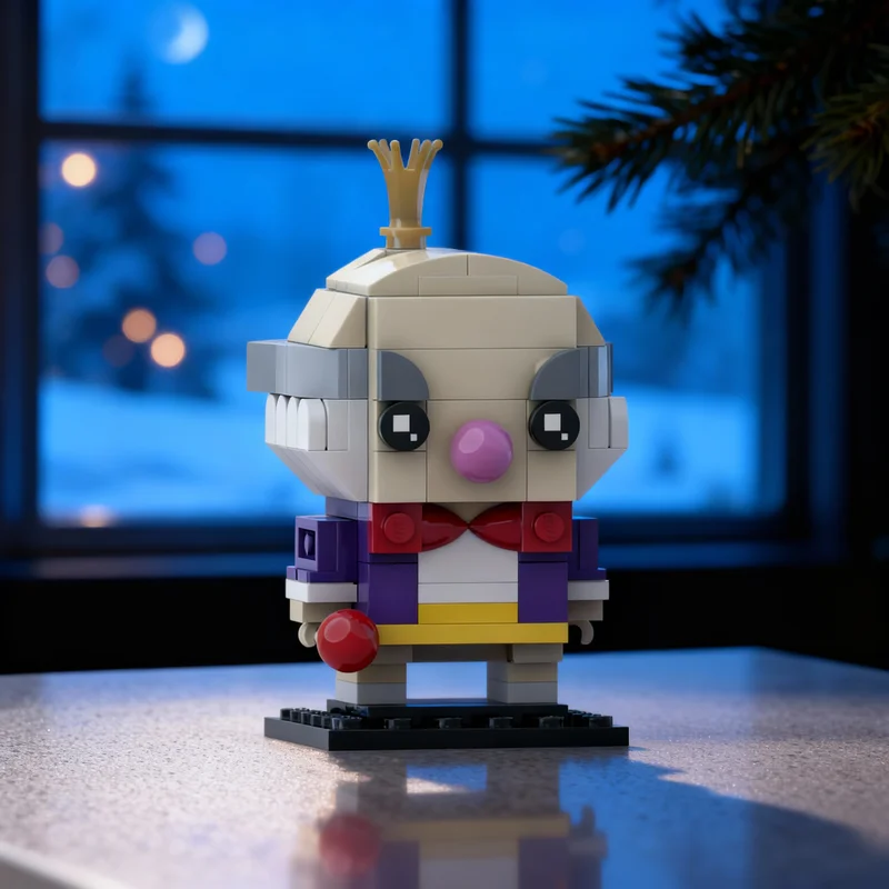 138 pièces MOC King Candy Wreck-It Ralph BrickHeadz – Blocs de construction architecturaux, modèle d'exposition, artisanat créatif, anniversaire, éducation, bricolage