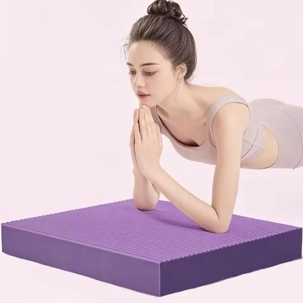 Tapete de treino para equilíbrio, antiderrapante, com alta capacidade de recuperação, espuma espessa, para estabilidade do core, yoga, fitness feminino, tapete de apoio para equilíbrio em joelhos.