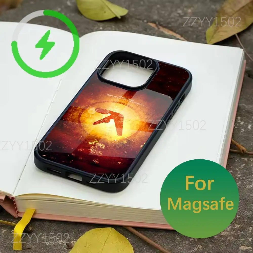 حافظة هاتف Aphex T-Twin IDM Acid Techno لهاتف iPhone 17,16,15,14,13,12,11,Pro,Max,Plus,Mini,SE4,E Magsafe شحن لاسلكي