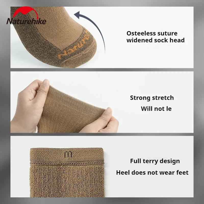 

Naturehike Winter Wool Socks Ultralight Outdoor Hiking Cycling Camping Thermal Socks Merino Wool High Socks Travel Sock