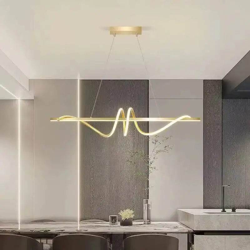 Simple Led Pendant Lights Modern Hotel Homestay Restaurant Bedroom Bar Long Chandelier Modern Home Interior Decor Lighting Lamps