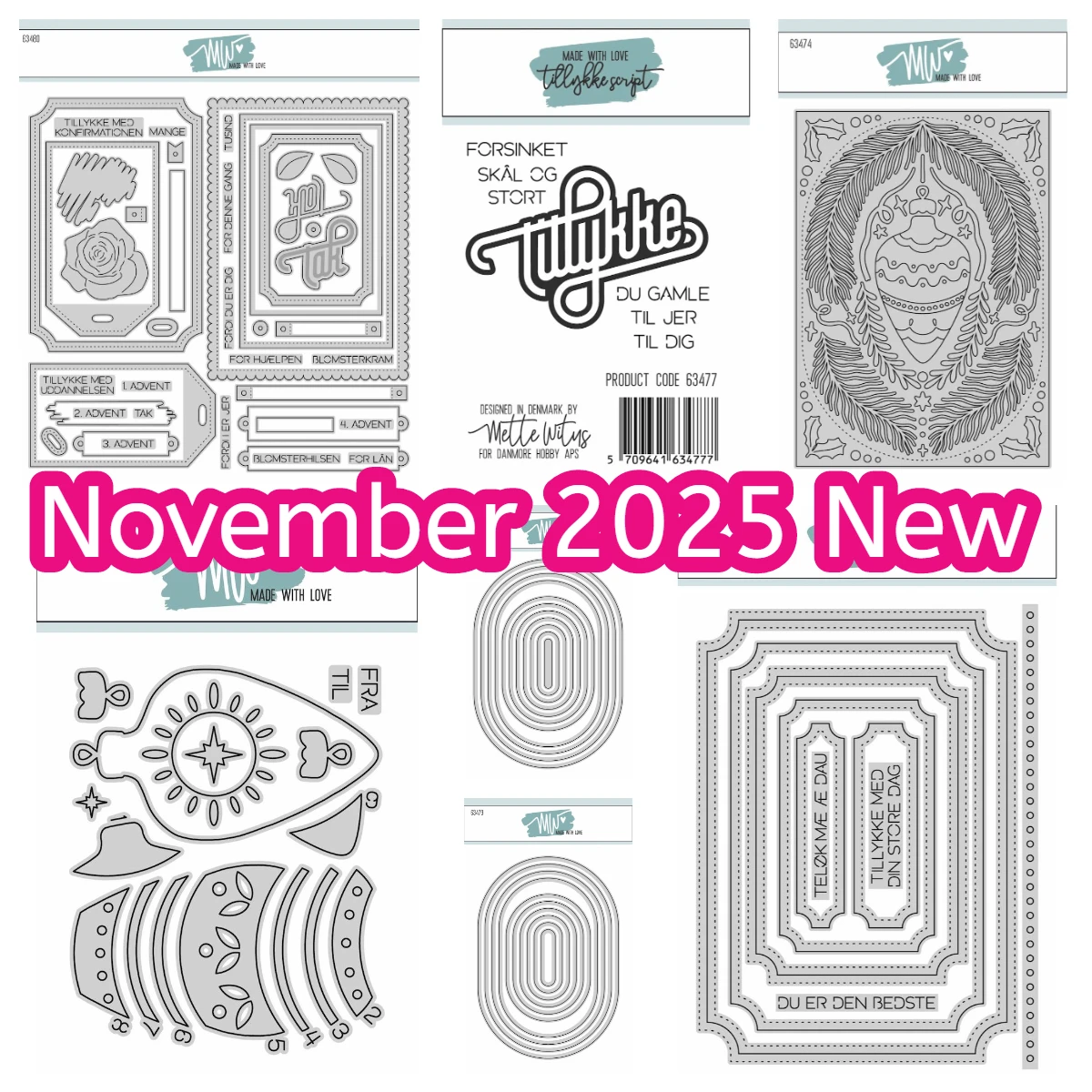 

Christmas Round Frame Drum Accessories-Text Die 2025 November New Nordic Metal Cutting Dies DIY Scrapbooking Embossing Template