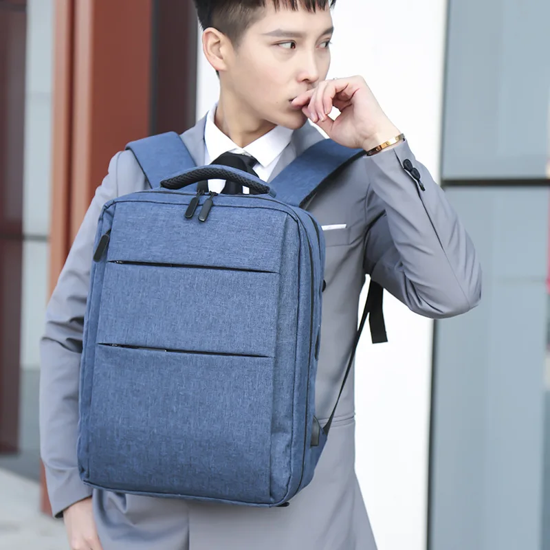 

Versatile outdoor large-capacity solid color backpack multi-functional handbag men's computer bag