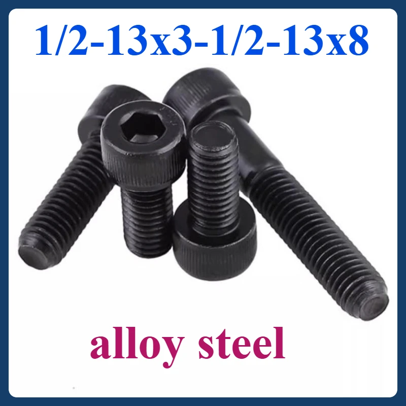 

US standard Allen Head Cap Screw high-strength alloy steel, for various structural connections 1/2-13x3/4-1/2-13x8