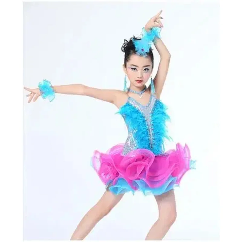 AA wat competición tango samba rumba baile latino escenario profesional niña niño vestido disfraz oa24262025 nuevo