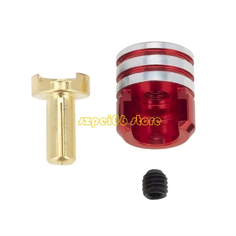 

45BF 4pcs Remote Control Car Heatsink Bullets Plugs and Grips for 1/10 Scale Models Aluminum Alloy Connectors Model Accessory