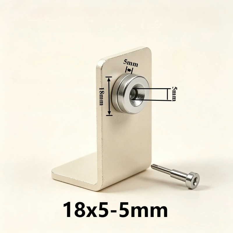 N35 18x5-5mm Countersunk Disc Neodymium Magnet Hole 5mm Magnet for DIY Crafts Industrial Office Application 18*5-5mm