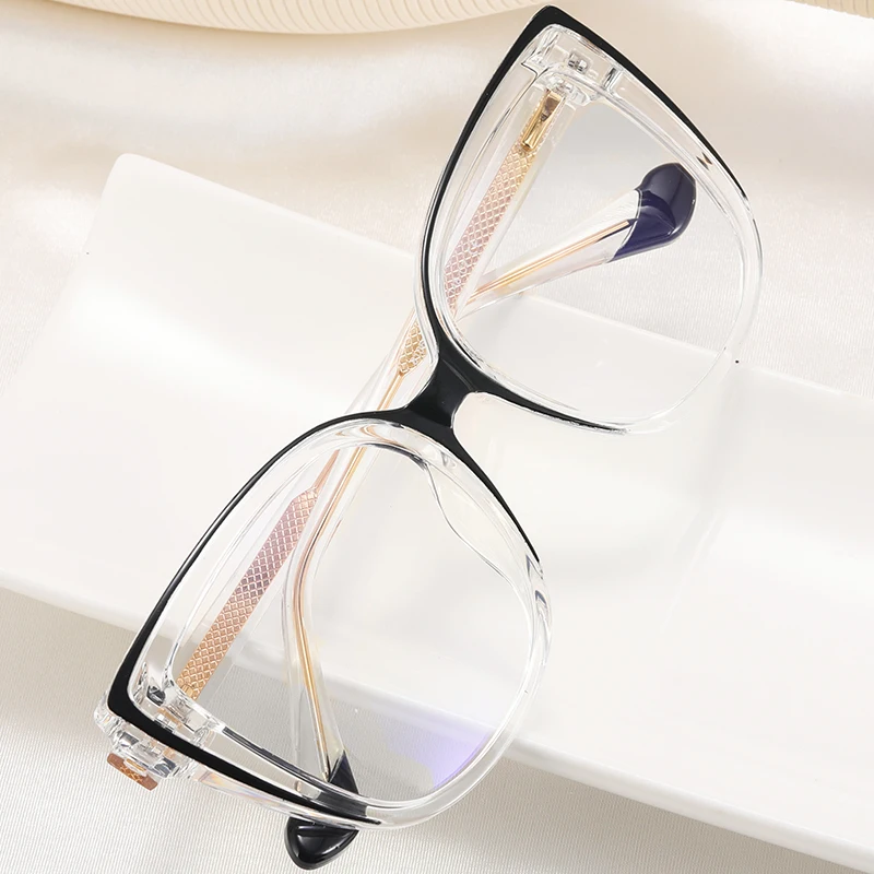 BEMORE High Quality Women Reading Glasses Customizable Prescription Anti-Blue Light Butterfly Optical Eyeglasses
