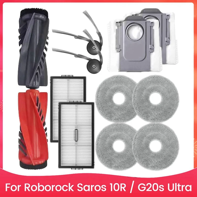 

B46B-Сменные аксессуары для Roborock Saros 10R/G20s Ultra, детали робота-пылесоса, основная боковая щетка, HEPA-фильтр