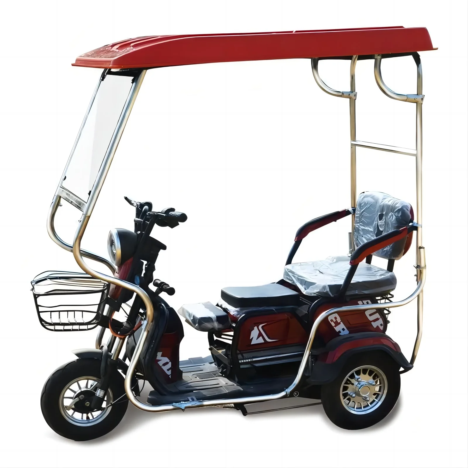 Push-pull special stainless steel electric tricycle carportcanopy thickened transparent fully enclosed rain curtain shading rain