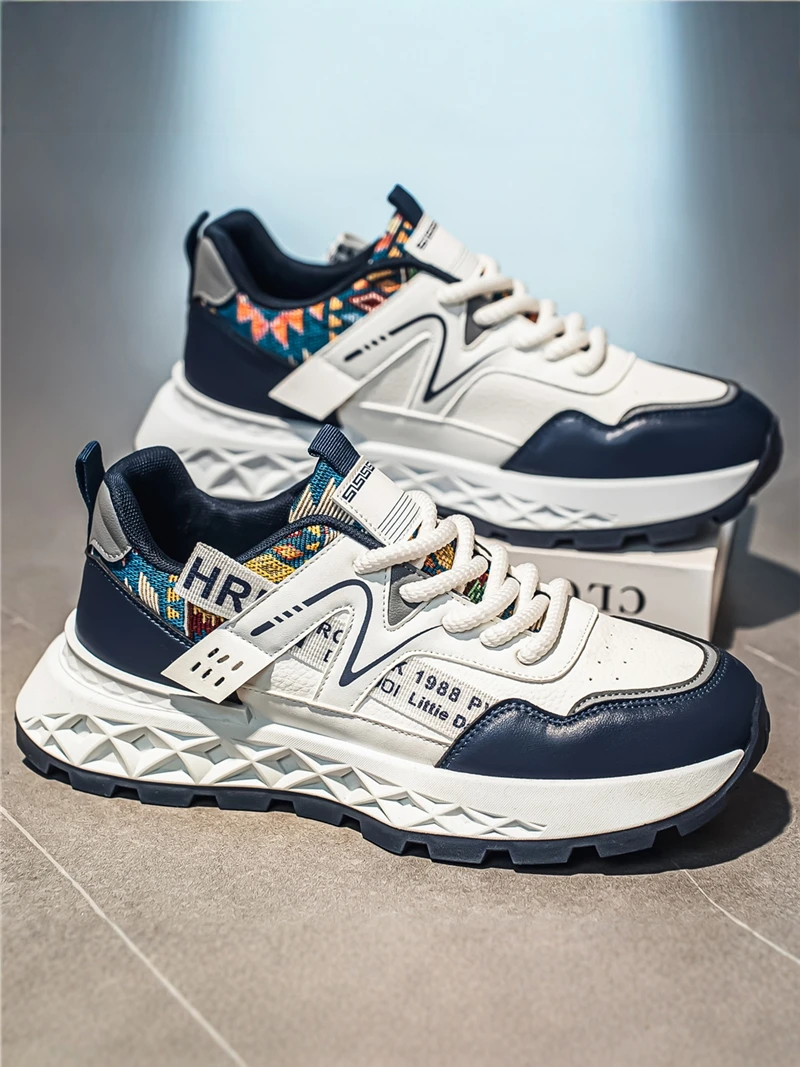 

Men's Summer Anti-slip Casual Running Shoes Thick Bottom Heightening Versatile Dad Trendy Shoes Comfortable Breathable Mesh I...