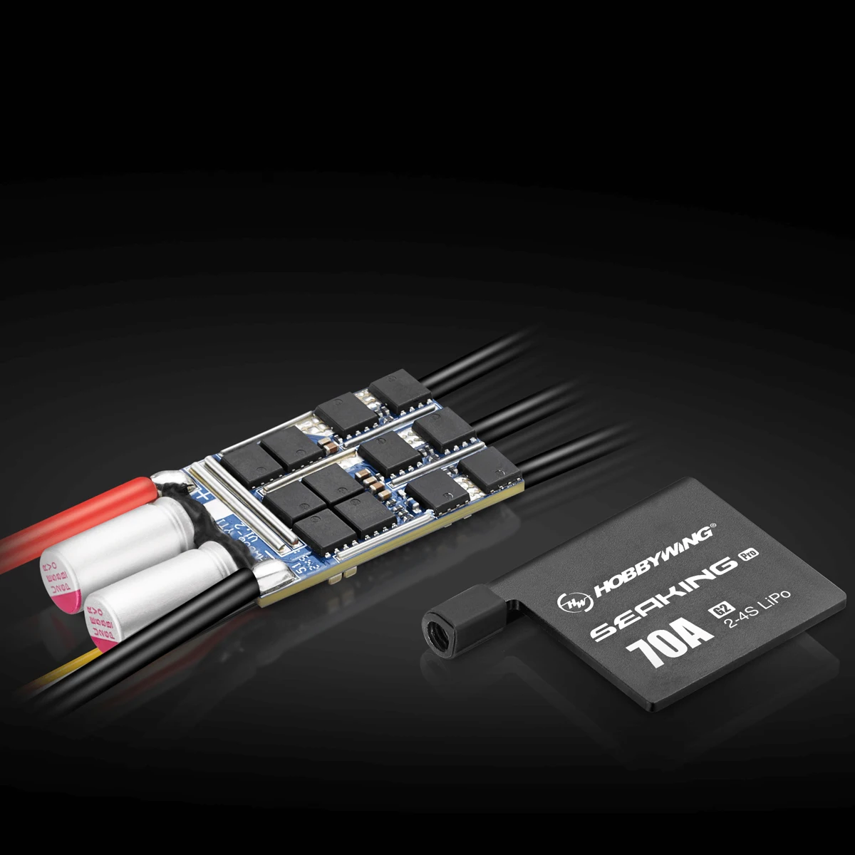 Hobbywing Seaking PRO 70A G2 ESC 2-4S controlador de velocidad sin escobillas sin sensor para Mini Mono/ECO/Hydro RC barcos de competición