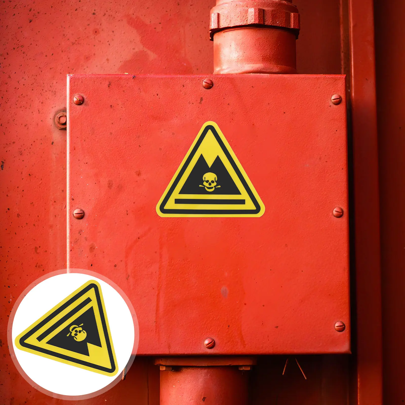 

20pcs Danger Warning Label Decals Vinyl Adhesive Safety Stickers For Hazardous Waste Chemical Lab Workplace Caution Sign Self
