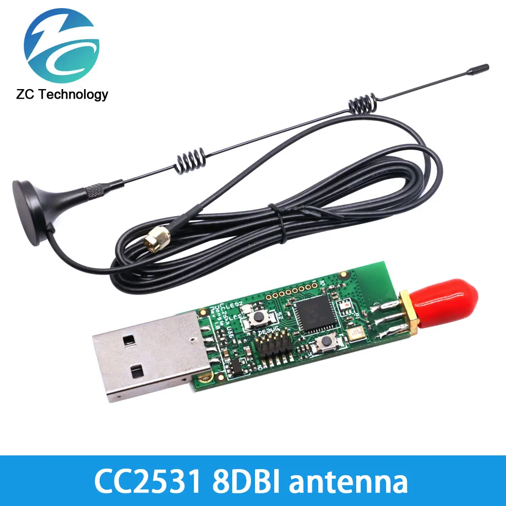 Wireless Zigbee CC2531 CC2540 Sniffer Bare Board Packet Protocol Analyzer Module USB Interface Dongle Capture Packet Module