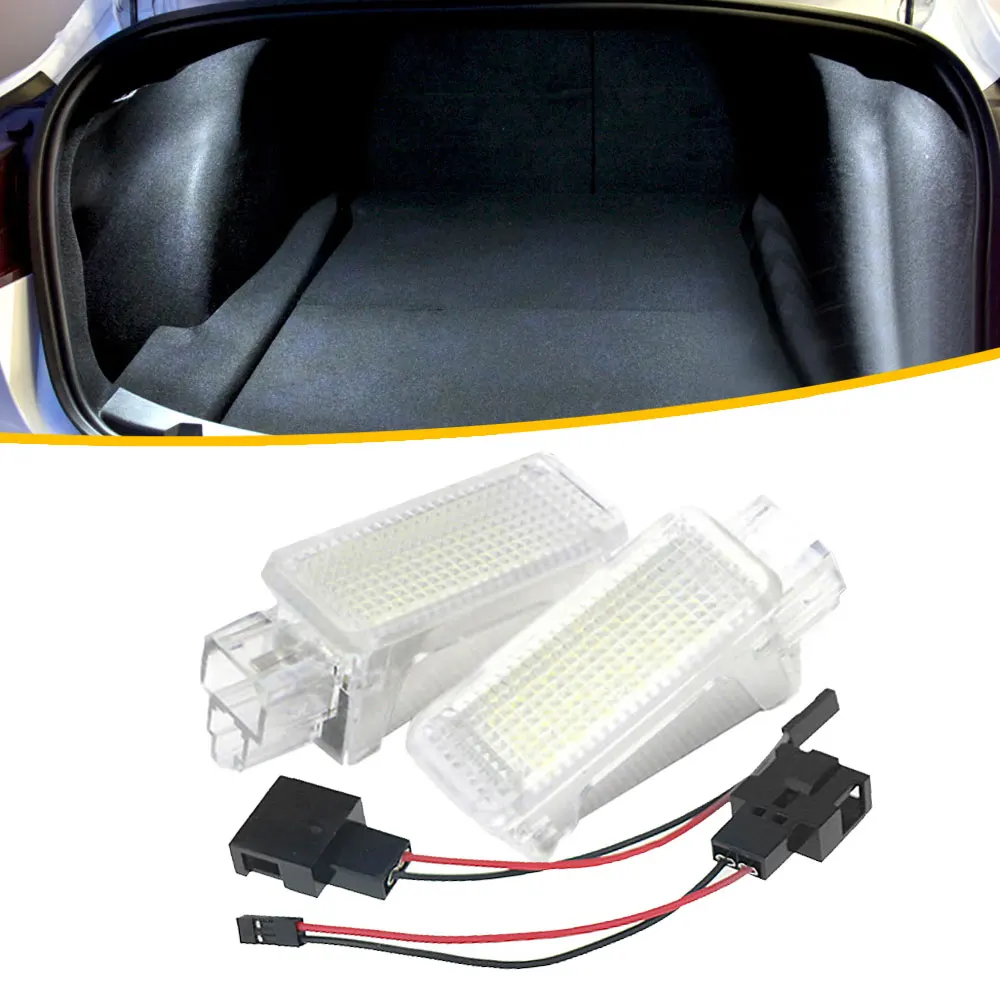 

2Pcs 6000k LED Luggage Trunk Lamp Interior Dome Light PC Waterproof Dust-proof Car Interior Light For Skoda Octavia Fabia Superb