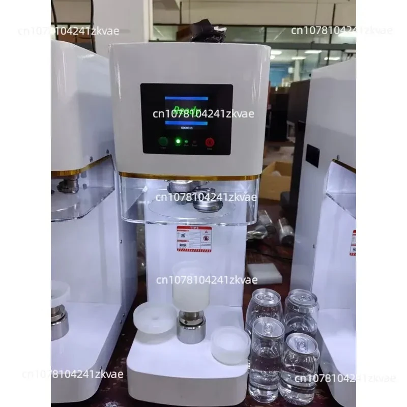 Electric Automatic Filling and Sealing Heat Sealing Machine, Tinplate Can Sealing Machine for Plastic Cup Beverage Packaging,