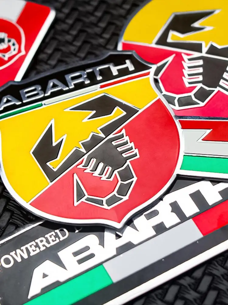 Estilo do carro 3d adesivo de metal abarth escorpião adesivo emblema decalque para abarth punto 124